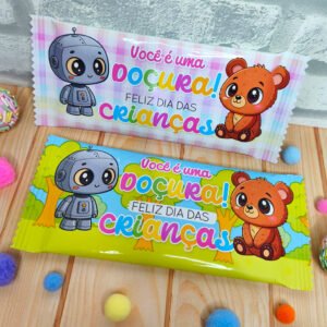 Embalagem Barra de Chocolate Dia das Crianças