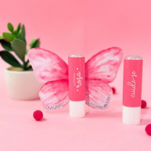 Card Batom Borboleta Outubro Rosa