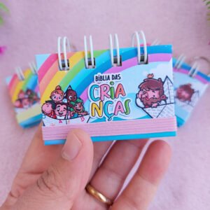 Mini Bíblia Chaveiro Dia das Crianças