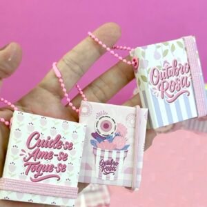 Chaveiro Post it Outubro Rosa