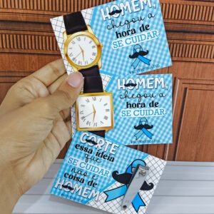 Card Relógio e Cortador de Unha Novembro Azul