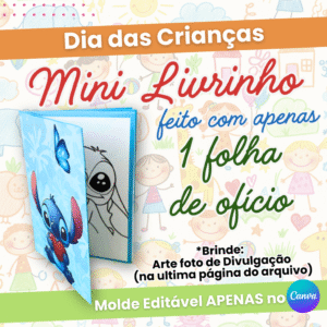 Molde Mini Livrinho de Colorir Dia das Crianças