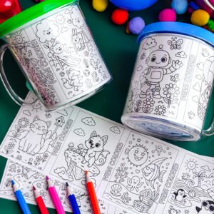 Arte Caneca de Rosca ou Porta Lápis Dia das Crianças