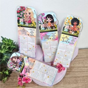 Marcadores de Páginas calendário meninas