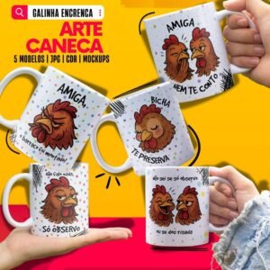 Combo Canecas Galinhas Sarcásticas