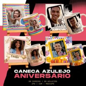 Coleção Caneca Aniversário Foto