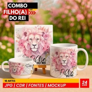 Combo Canecas Filha Do Rei
