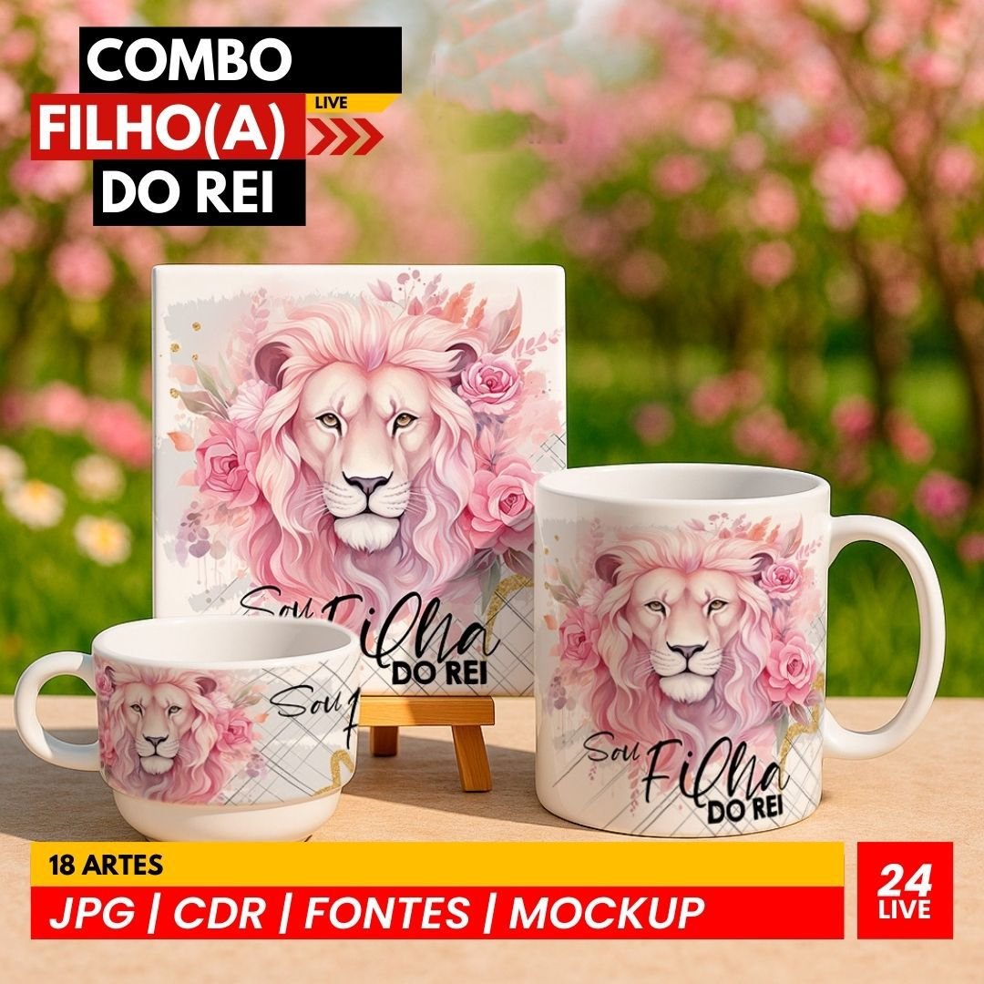 Combo Canecas Filha Do Rei
