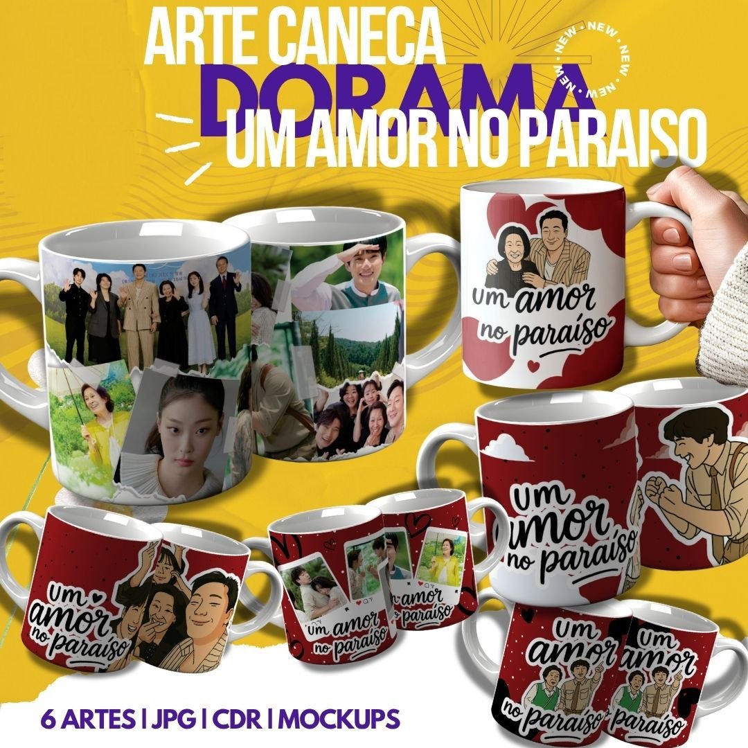 Combo Caneca Um Amor No Paraiso