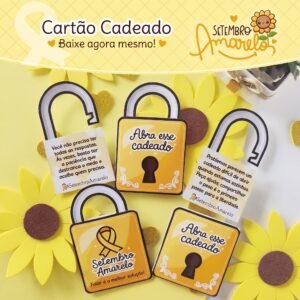 Cartão Cadeado Setembro Amarelo