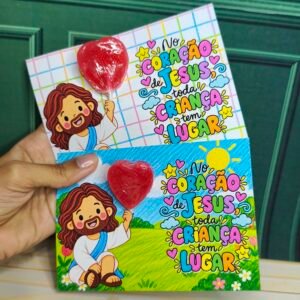 Card Pirulito Coração Dia Das Crianças