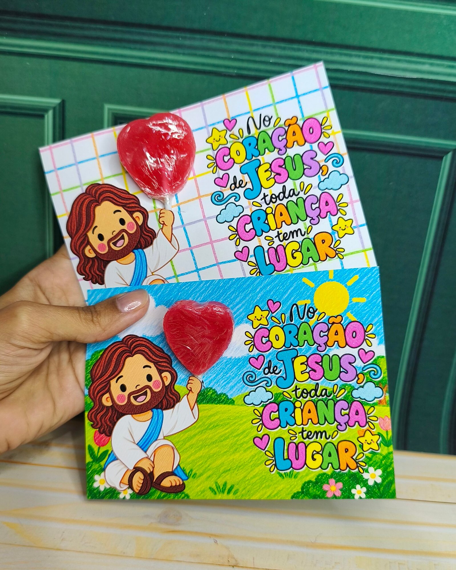 Card Pirulito Coração Dia Das Crianças