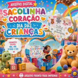 Sacolinha Coraçao Dia Das Crianças